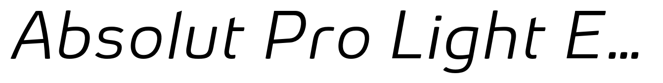 Absolut Pro Light Expanded Italic